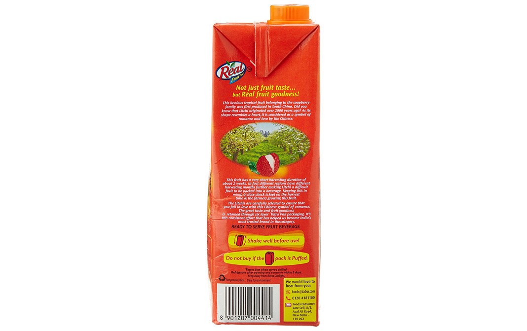 Real Fruit Power Litchi   Tetra Pack  1 litre